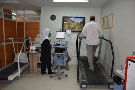 بازديد دانشجويان مهندسي بهداشت حرفه اي ورودي 96 از واحد اكو و تست ورزش بيمارستان امام حسن (ع)